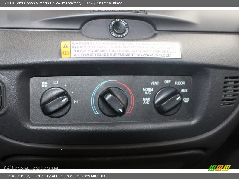 Black / Charcoal Black 2010 Ford Crown Victoria Police Interceptor