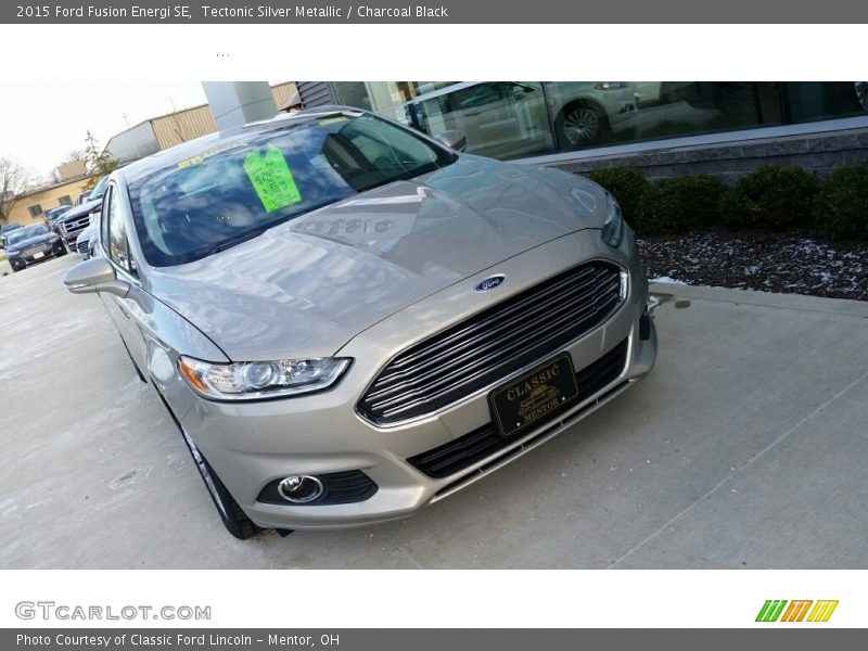 Tectonic Silver Metallic / Charcoal Black 2015 Ford Fusion Energi SE