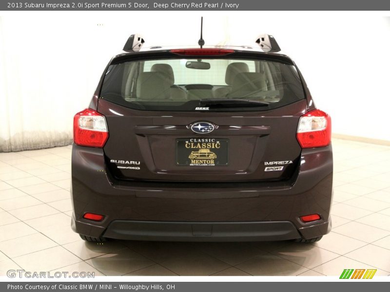 Deep Cherry Red Pearl / Ivory 2013 Subaru Impreza 2.0i Sport Premium 5 Door
