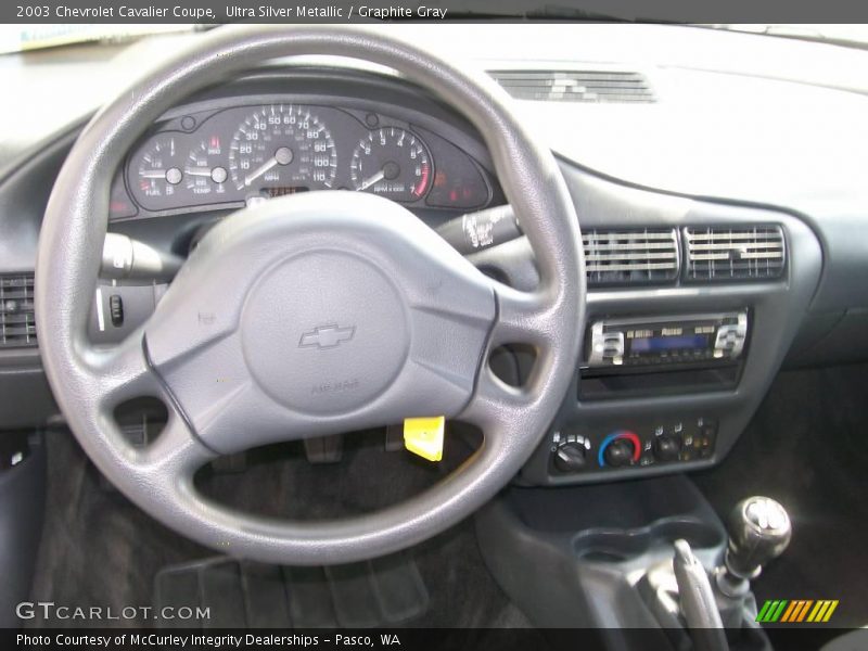 Ultra Silver Metallic / Graphite Gray 2003 Chevrolet Cavalier Coupe