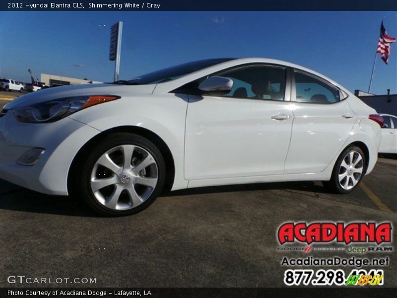 Shimmering White / Gray 2012 Hyundai Elantra GLS