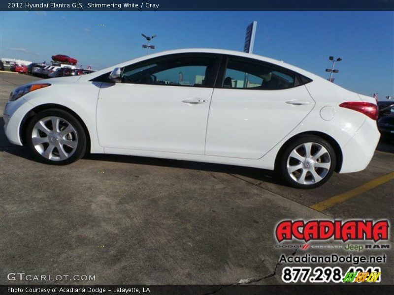 Shimmering White / Gray 2012 Hyundai Elantra GLS