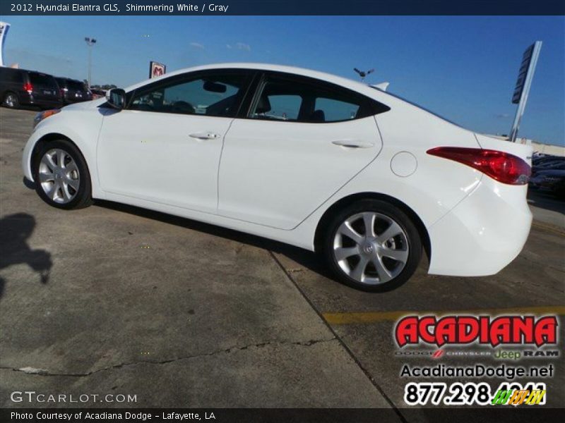 Shimmering White / Gray 2012 Hyundai Elantra GLS