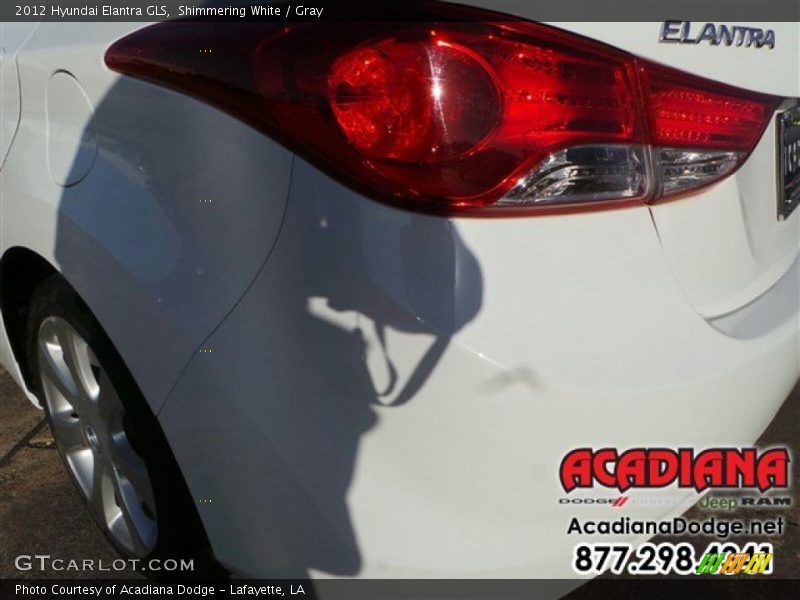 Shimmering White / Gray 2012 Hyundai Elantra GLS