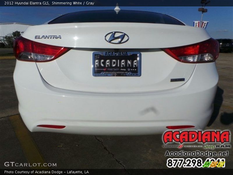 Shimmering White / Gray 2012 Hyundai Elantra GLS