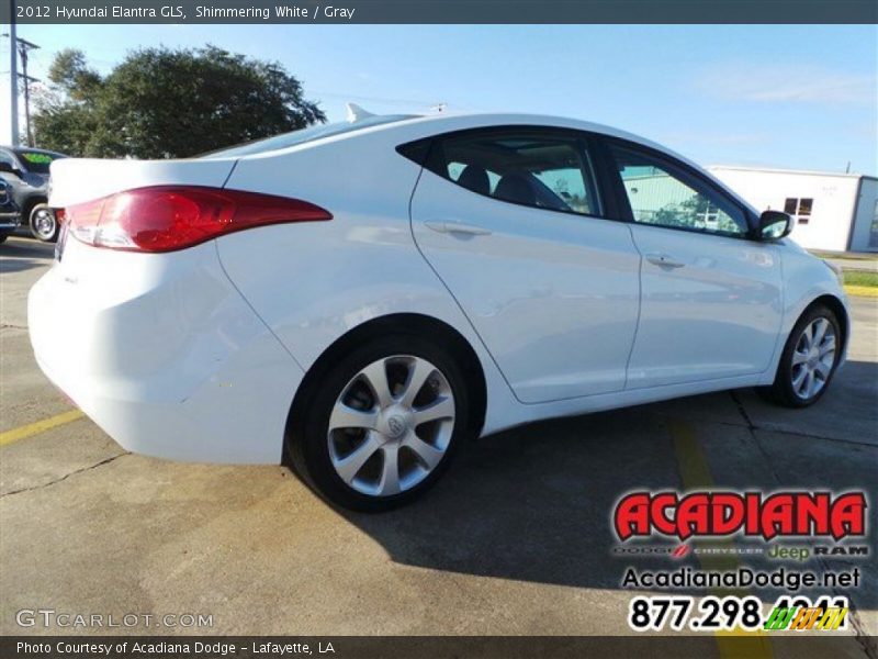 Shimmering White / Gray 2012 Hyundai Elantra GLS