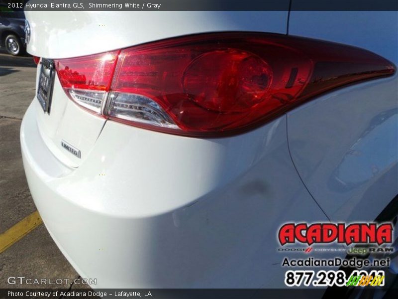 Shimmering White / Gray 2012 Hyundai Elantra GLS