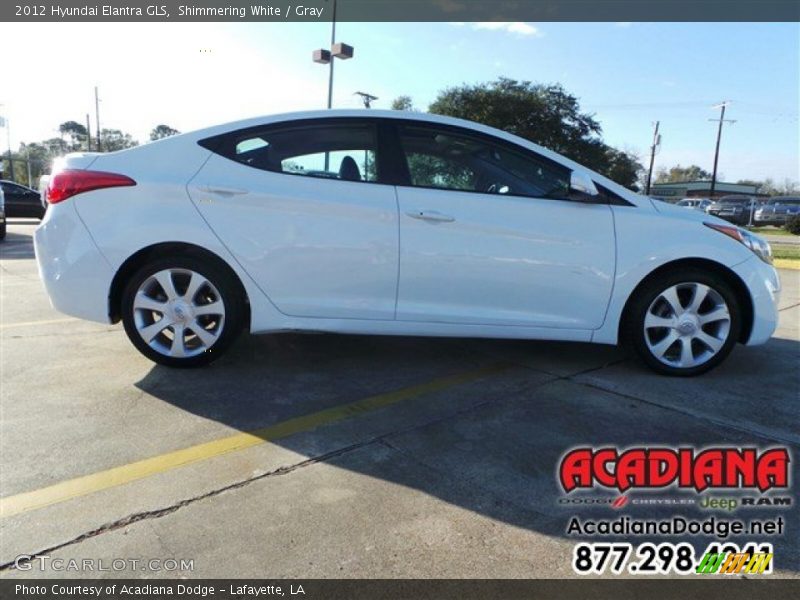 Shimmering White / Gray 2012 Hyundai Elantra GLS