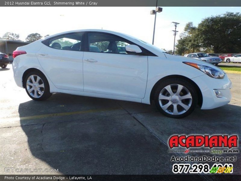 Shimmering White / Gray 2012 Hyundai Elantra GLS