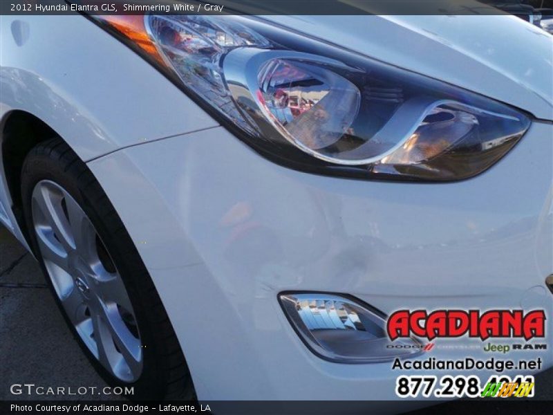 Shimmering White / Gray 2012 Hyundai Elantra GLS