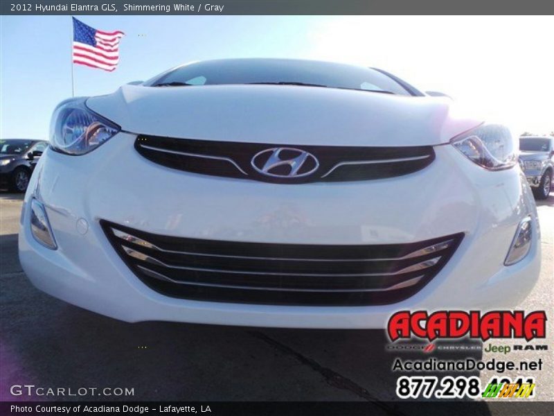 Shimmering White / Gray 2012 Hyundai Elantra GLS