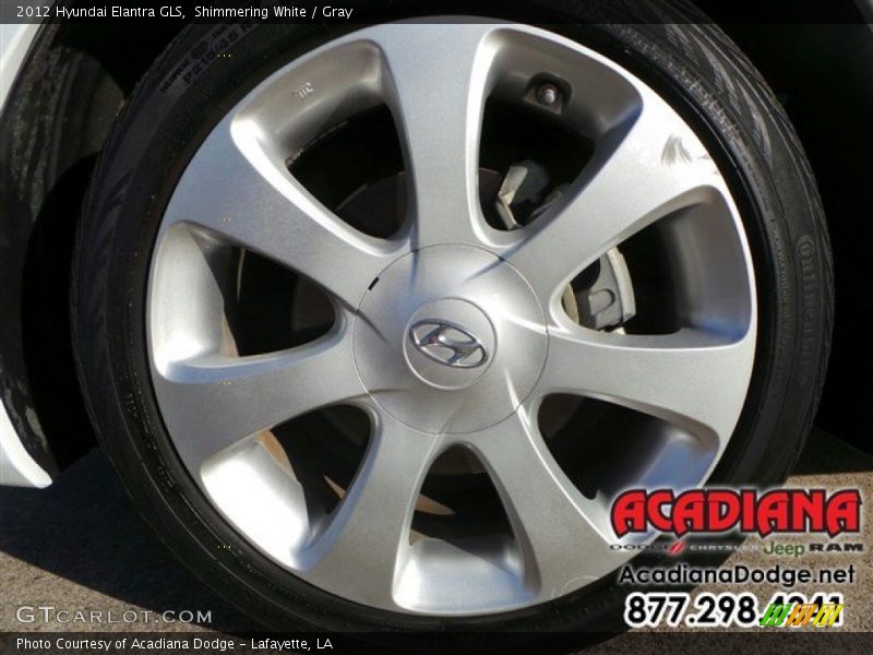 Shimmering White / Gray 2012 Hyundai Elantra GLS