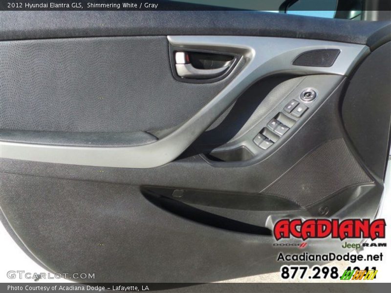 Shimmering White / Gray 2012 Hyundai Elantra GLS