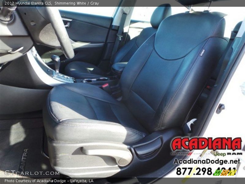Shimmering White / Gray 2012 Hyundai Elantra GLS