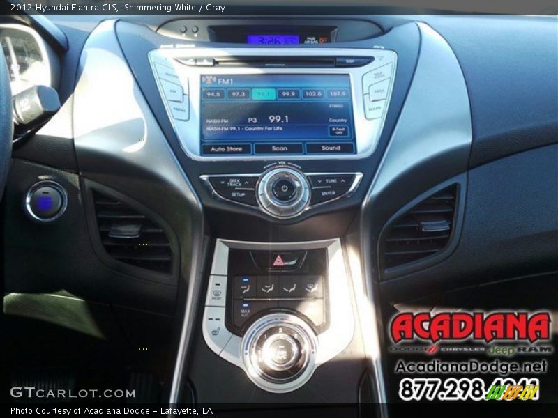 Shimmering White / Gray 2012 Hyundai Elantra GLS