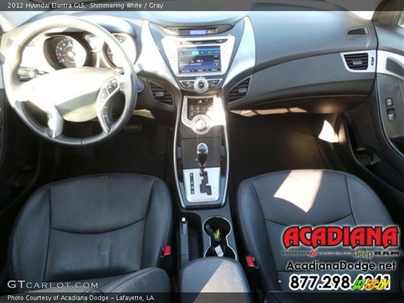 Shimmering White / Gray 2012 Hyundai Elantra GLS