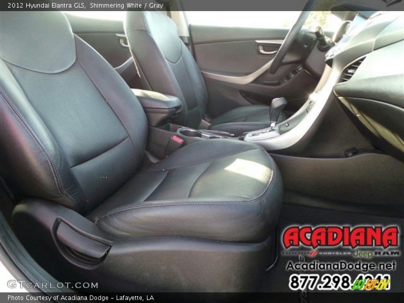 Shimmering White / Gray 2012 Hyundai Elantra GLS