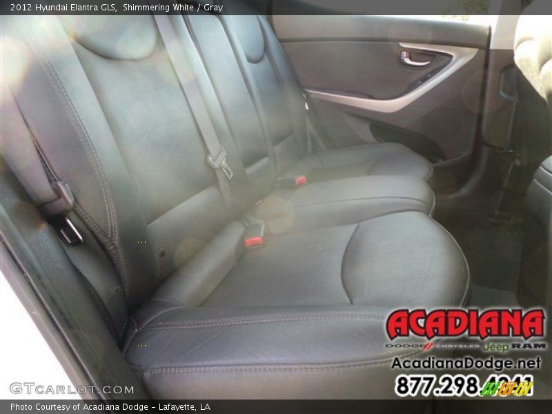Shimmering White / Gray 2012 Hyundai Elantra GLS