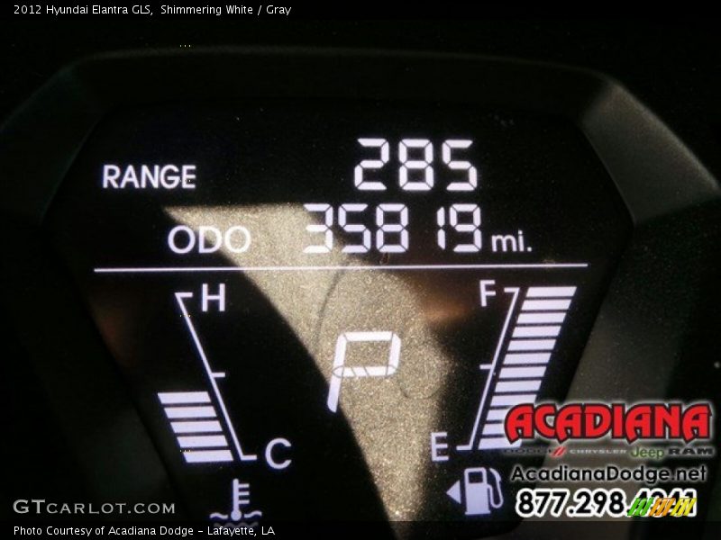 Shimmering White / Gray 2012 Hyundai Elantra GLS
