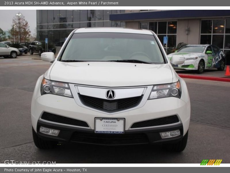Aspen White Pearl / Parchment 2013 Acura MDX SH-AWD Advance