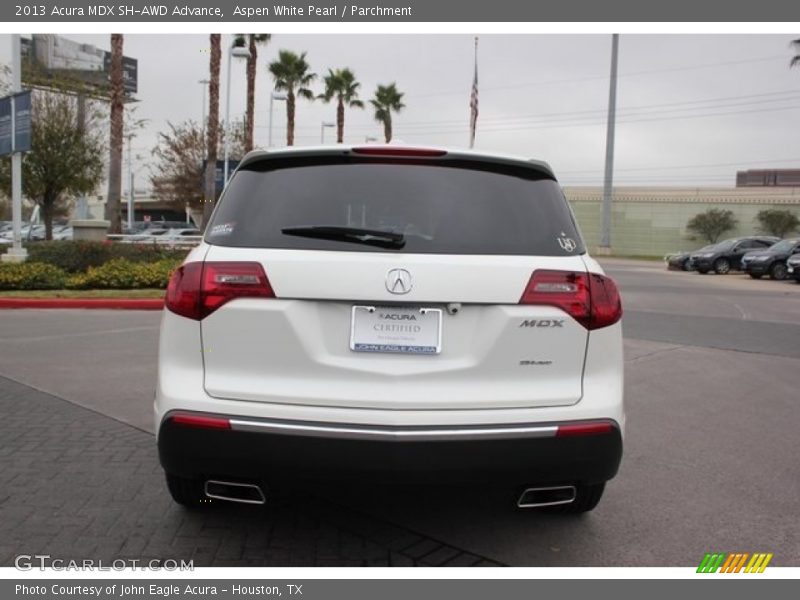 Aspen White Pearl / Parchment 2013 Acura MDX SH-AWD Advance