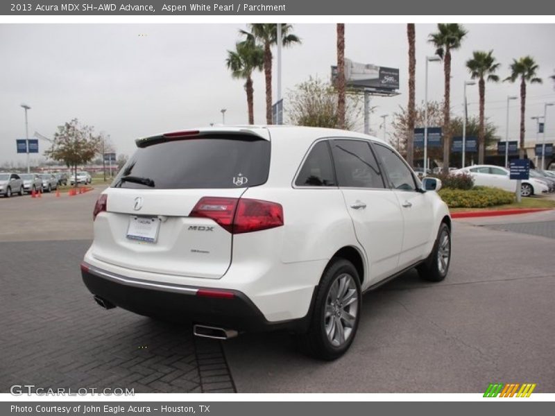 Aspen White Pearl / Parchment 2013 Acura MDX SH-AWD Advance