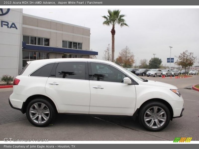 Aspen White Pearl / Parchment 2013 Acura MDX SH-AWD Advance