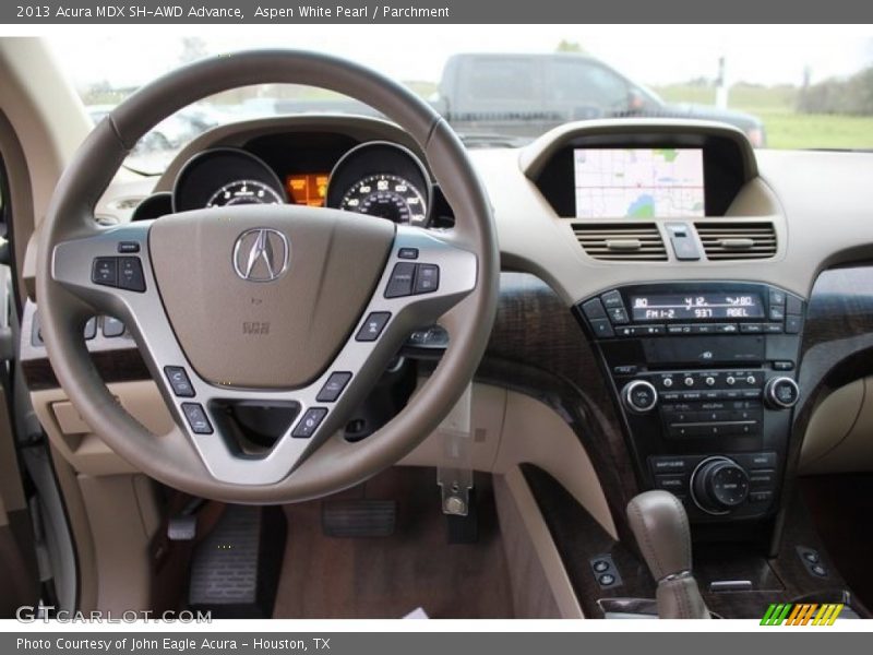 Aspen White Pearl / Parchment 2013 Acura MDX SH-AWD Advance