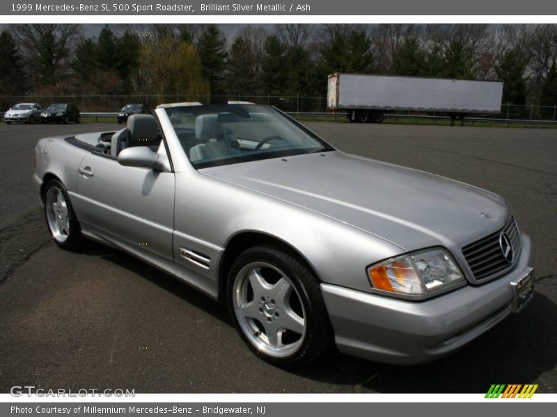 Brilliant Silver Metallic / Ash 1999 Mercedes-Benz SL 500 Sport Roadster