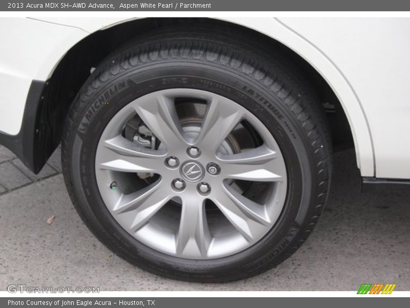Aspen White Pearl / Parchment 2013 Acura MDX SH-AWD Advance