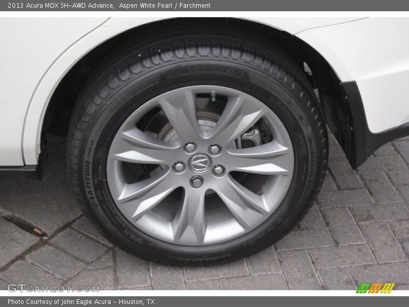 Aspen White Pearl / Parchment 2013 Acura MDX SH-AWD Advance