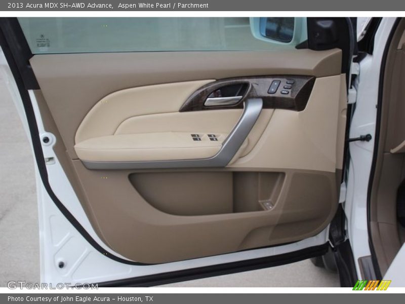 Aspen White Pearl / Parchment 2013 Acura MDX SH-AWD Advance