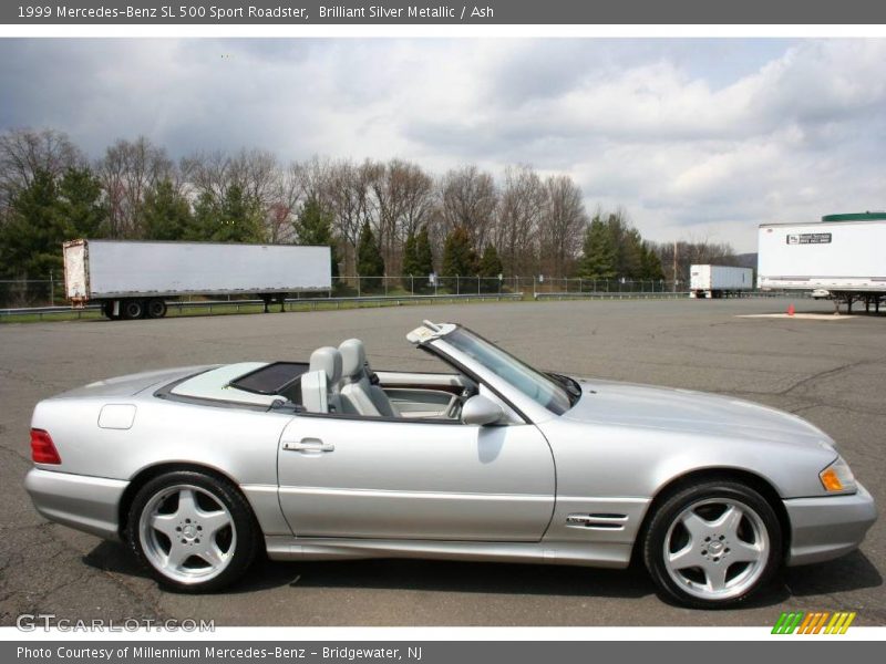 Brilliant Silver Metallic / Ash 1999 Mercedes-Benz SL 500 Sport Roadster