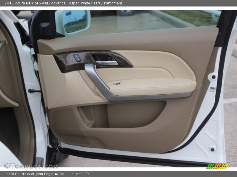 Aspen White Pearl / Parchment 2013 Acura MDX SH-AWD Advance