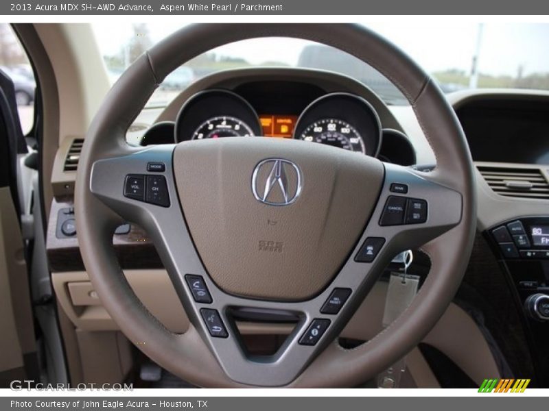 Aspen White Pearl / Parchment 2013 Acura MDX SH-AWD Advance