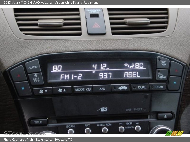 Aspen White Pearl / Parchment 2013 Acura MDX SH-AWD Advance