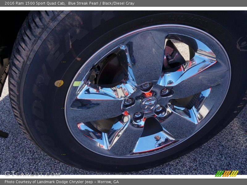 Blue Streak Pearl / Black/Diesel Gray 2016 Ram 1500 Sport Quad Cab