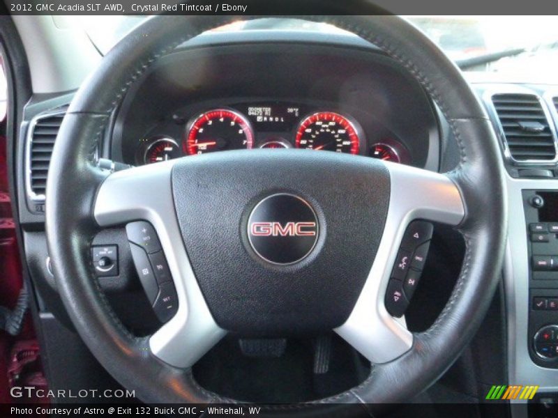 Crystal Red Tintcoat / Ebony 2012 GMC Acadia SLT AWD