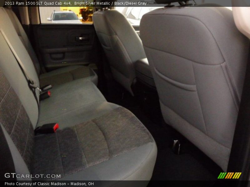 Bright Silver Metallic / Black/Diesel Gray 2013 Ram 1500 SLT Quad Cab 4x4