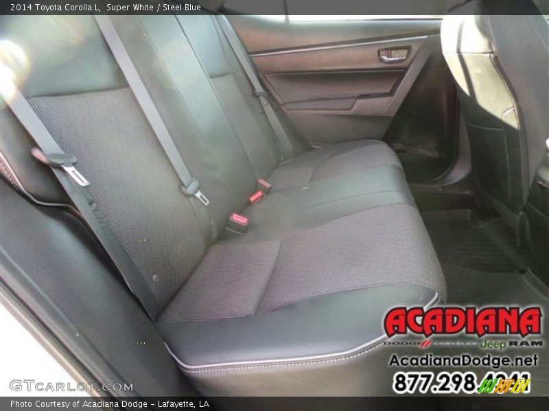 Super White / Steel Blue 2014 Toyota Corolla L