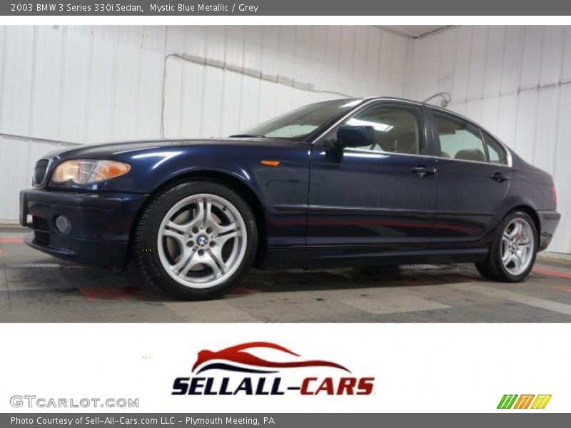 Mystic Blue Metallic / Grey 2003 BMW 3 Series 330i Sedan