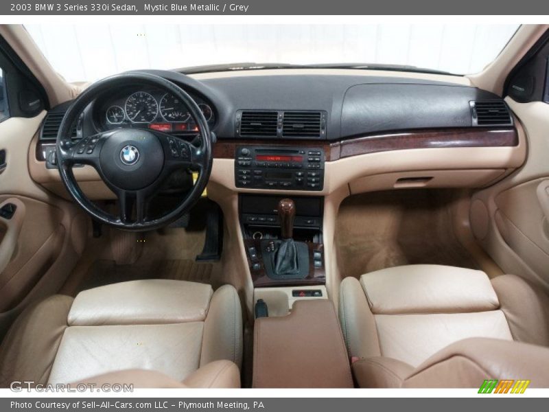 Mystic Blue Metallic / Grey 2003 BMW 3 Series 330i Sedan