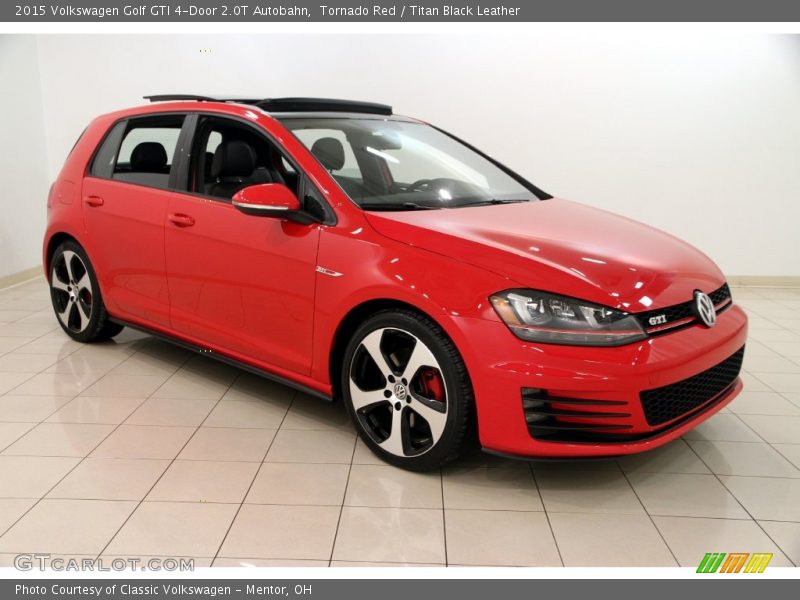 Tornado Red / Titan Black Leather 2015 Volkswagen Golf GTI 4-Door 2.0T Autobahn