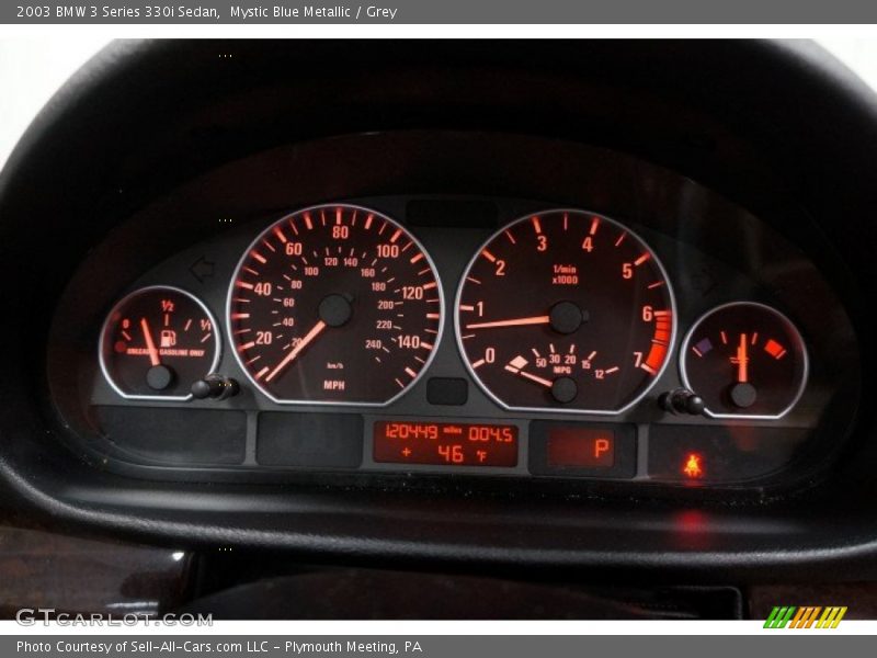 Mystic Blue Metallic / Grey 2003 BMW 3 Series 330i Sedan
