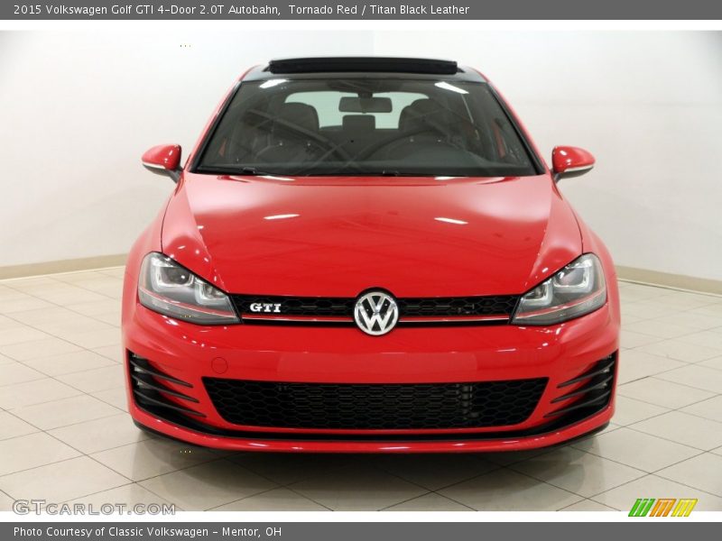 Tornado Red / Titan Black Leather 2015 Volkswagen Golf GTI 4-Door 2.0T Autobahn