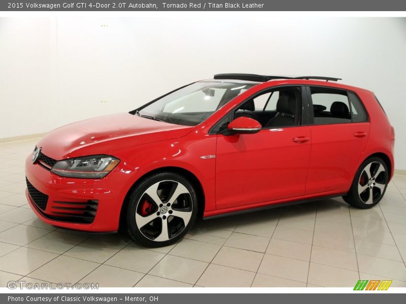 Tornado Red / Titan Black Leather 2015 Volkswagen Golf GTI 4-Door 2.0T Autobahn