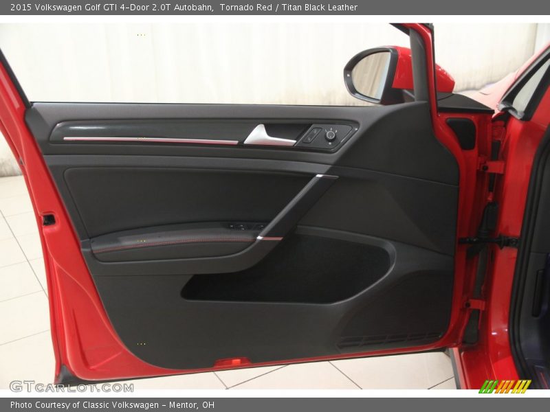 Tornado Red / Titan Black Leather 2015 Volkswagen Golf GTI 4-Door 2.0T Autobahn