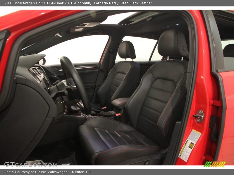 Tornado Red / Titan Black Leather 2015 Volkswagen Golf GTI 4-Door 2.0T Autobahn