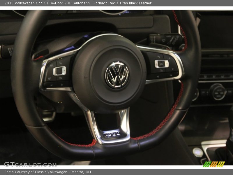 Tornado Red / Titan Black Leather 2015 Volkswagen Golf GTI 4-Door 2.0T Autobahn