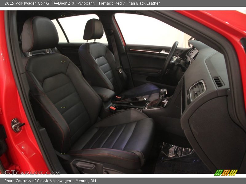 Tornado Red / Titan Black Leather 2015 Volkswagen Golf GTI 4-Door 2.0T Autobahn